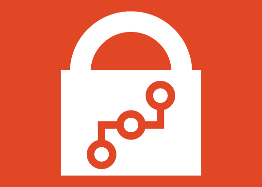 orange rectangle with white lock icon