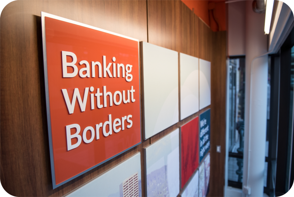 Banking without Borders indoor collage